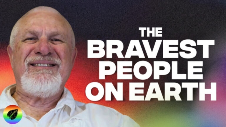 The Bravest People on Earth (LGBTQI+) with image of Vishrant smiling to the left